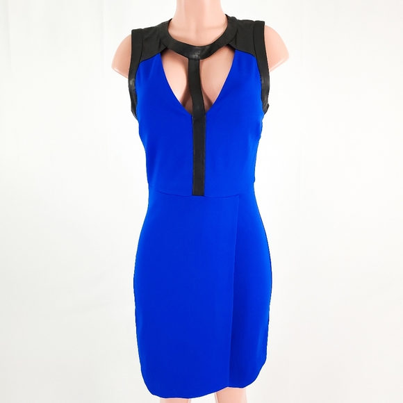 XOXO Royal Blue Cut Out Sheath Midi Dress - Picture 3 of 11